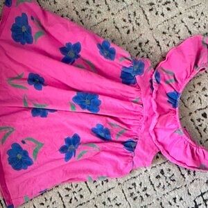 Tea collection Floral ruffle pink dress